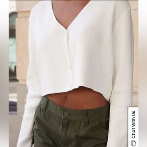 brandy melville white sweater